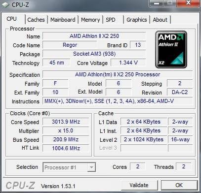 Athlon Ii X2 250 Review Testing And Overclocking Umtale Lab