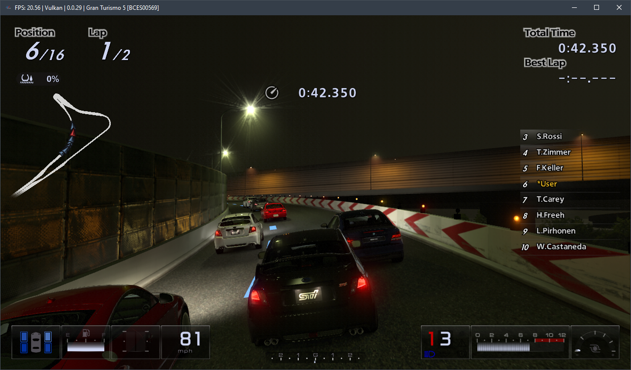 Gran Turismo 5 running well at 40-50 fps via RPCS3 on 12/19 M2 Pro